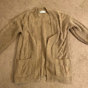 Brown pink lily cardigan